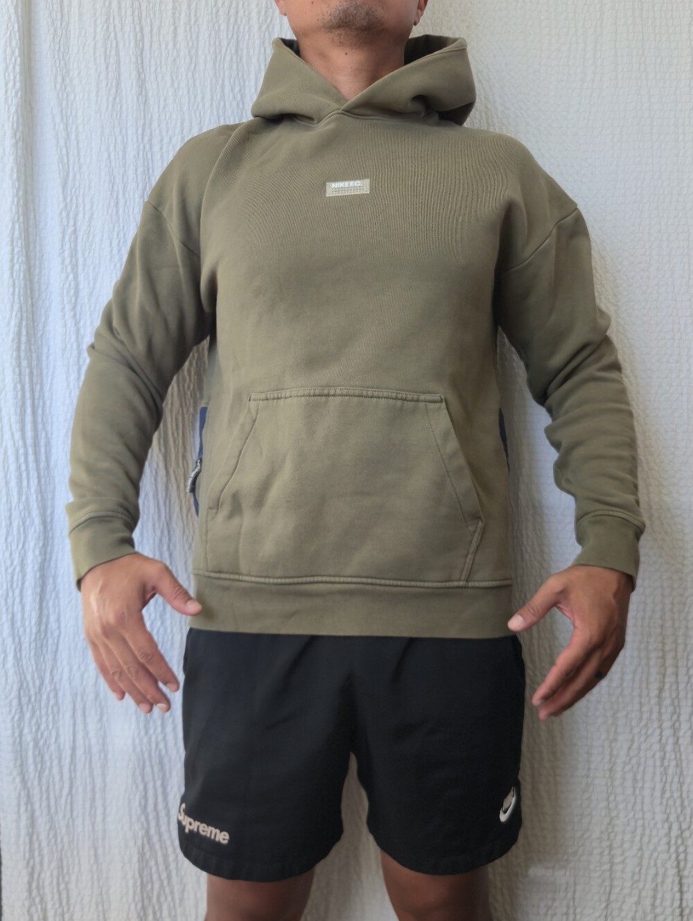 Nike FC Olive Hoodie Medium